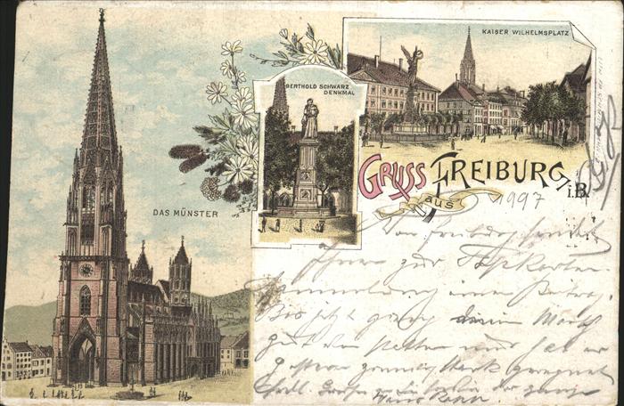 Freiburg Breisgau Münster Kaiser Wilhelmsplatz Berthold S