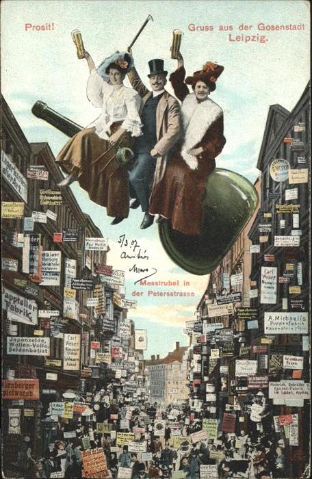 LEIPZIG Sachsen Messtrubel in der Petersstrasse Gosenstadt