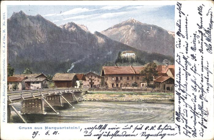 Marquartstein Teilansicht Bruecke