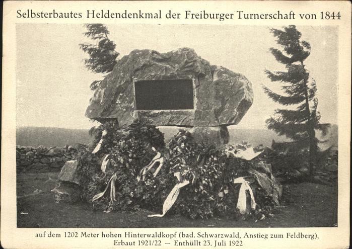 Oberried Breisgau Heldendenkmal der Freiburger Turnerscha
