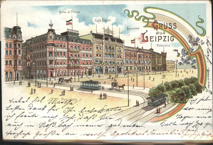 Leipzig Rossplatz Hotel de Prusse Cafe Bauer Ha