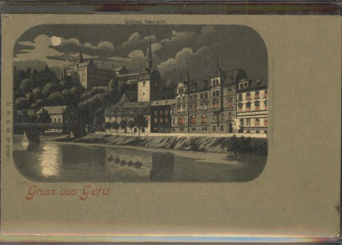 Gera Schloss Osterstein im Mondschein