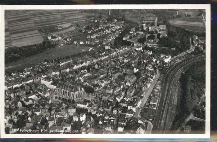Friedberg Hessen Fliegeraufnahme Eisenbahn