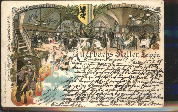LEIPZIG Sachsen Auerbach's Keller Weinstube Wappen