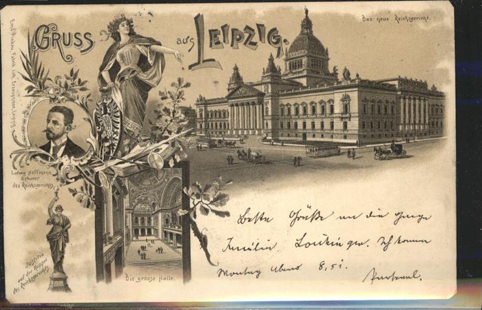LEIPZIG Sachsen Reichsgericht Ludwig Hoffmann Erbauer Pferdekutsche