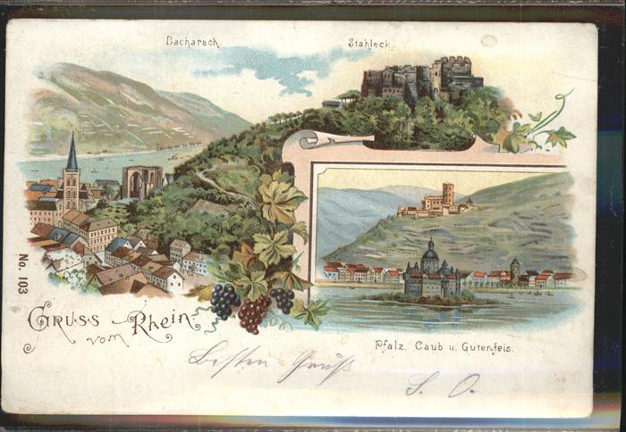 Bacharach Rhein Burg Stahleck Burg Gutenfels Caub