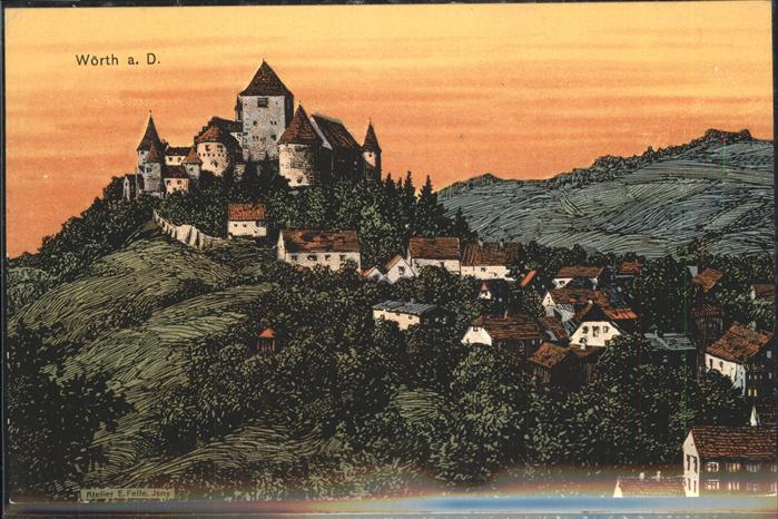 Woerth Donau Schloss Kuenstlerkarte