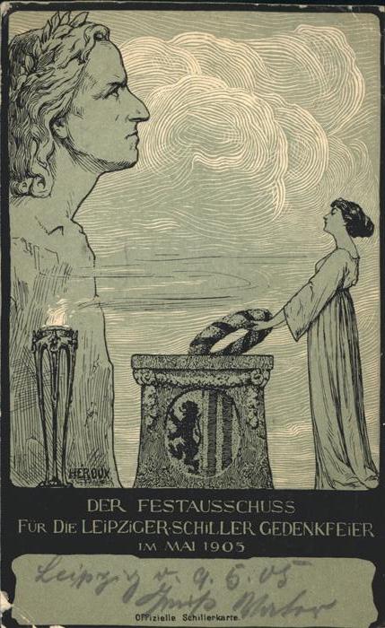 Leipzig Festausschuss Schiller Gedenkfeier Küns
