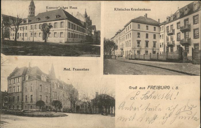 Freiburg Breisgau Krankenhaus Kuenzer'sches Haus Med. Fra