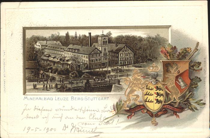 Berg Stuttgart Mineralbad Leuze Wappen