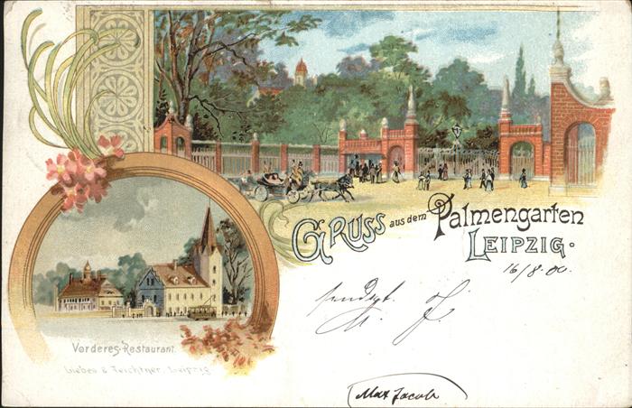 Leipzig Palmengarten Restaurant Pferdedroschke