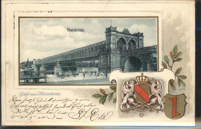 Mannheim Rheinbrücke Wappen