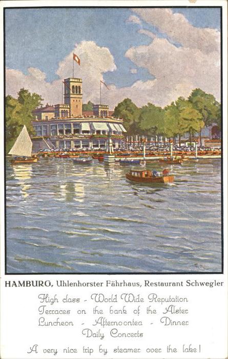 HAMBURG  CITY Uhlenhorster Faehrhaus Restaurant Schwegler