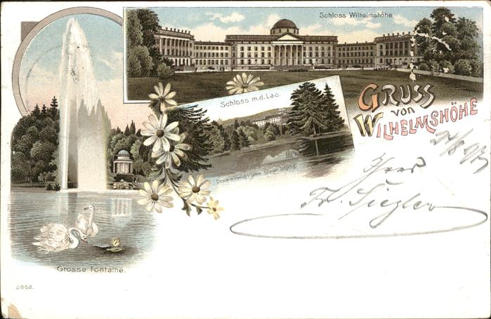 Kassel Schloss Wilhelmshöhe Grosse Fontäne