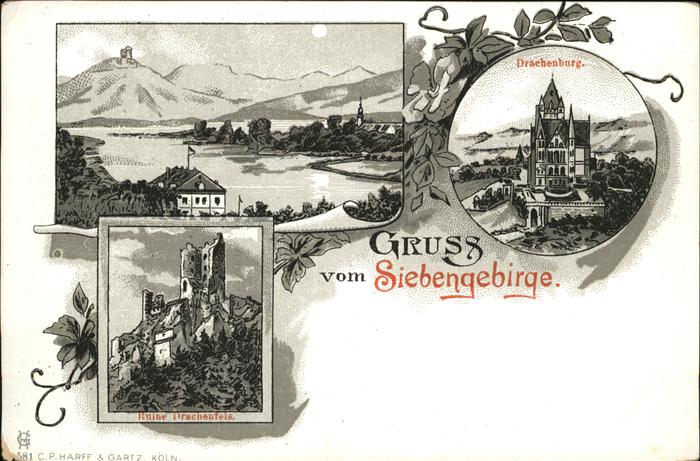 Siebengebirge Drachenburg Ruine Drachenfels