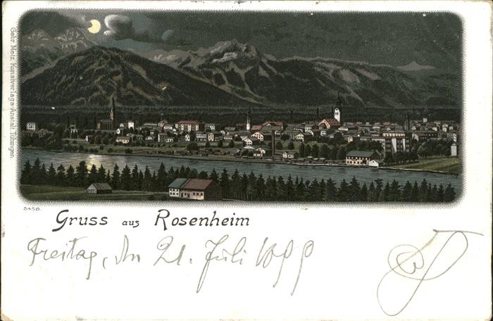 Rosenheim Bayern Panorama bei Nacht