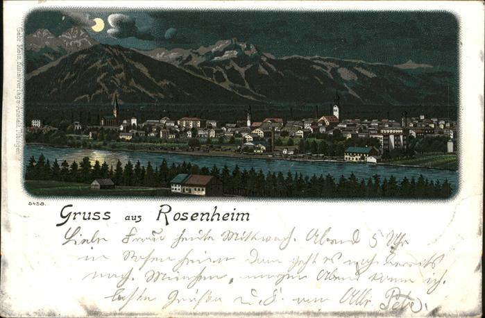 Rosenheim Bayern Panorama bei Nacht