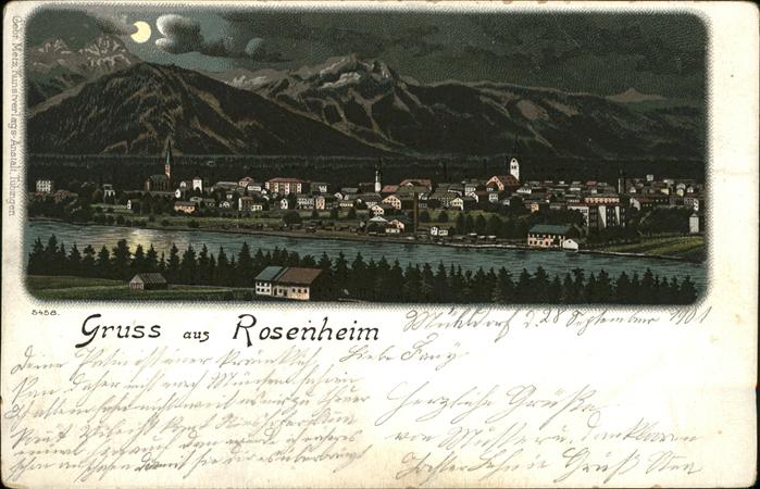 Rosenheim Bayern bei Nacht
