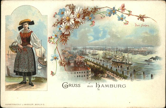 Hamburg Hafenpartie Trachtenmädchen