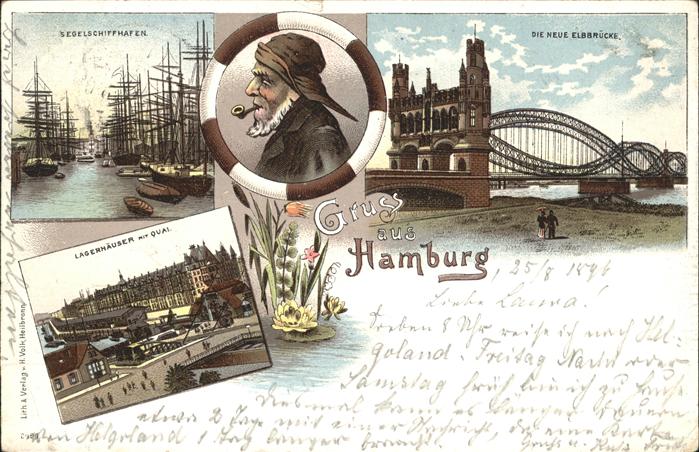 Hamburg Segelschiffhafen Neue Elbbrücke Lagerhä