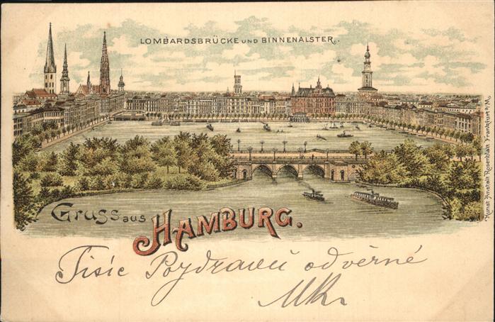 Hamburg Lombardsbrücke und Binnenalster
