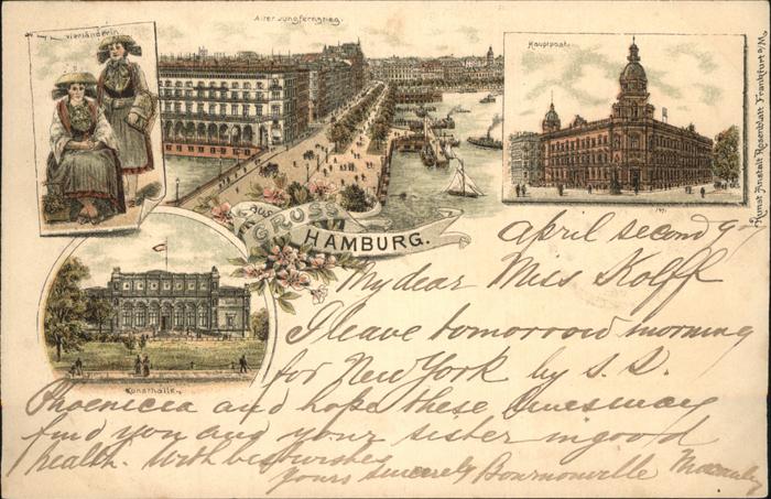 Hamburg Alter Jungfernstieg Hauptpost  Kunsthal