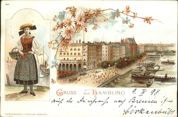 Hamburg Alter Jungfernstieg Tracht