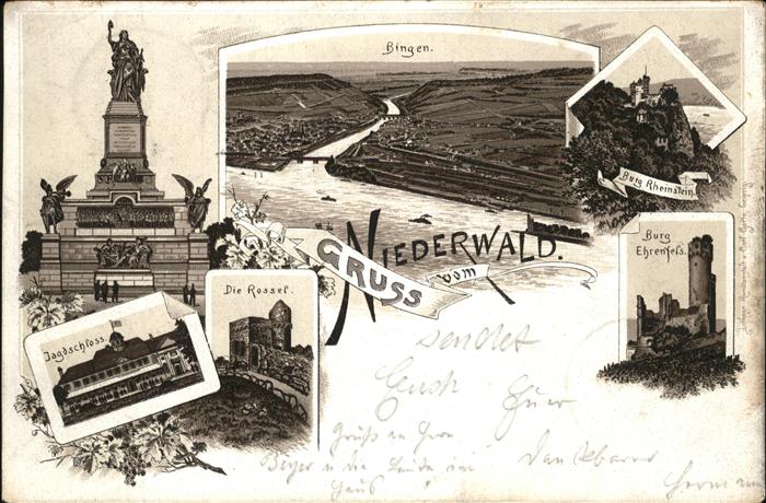 Niederwald Hessen Bingen Denkmal Burg Ehrenfels Burg Rhei