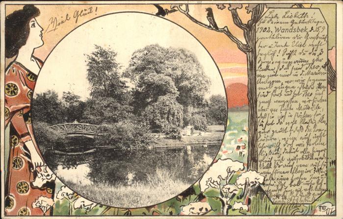 Hamburg Elbpartie Glückwunschkarte