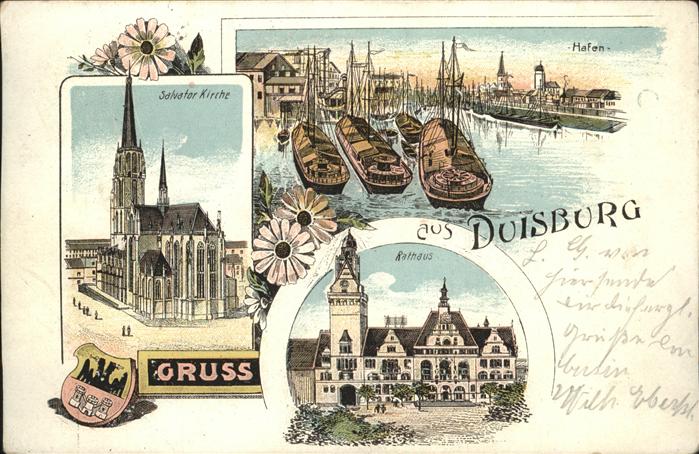 Duisburg Ruhr Hafen Rathaus Kirche