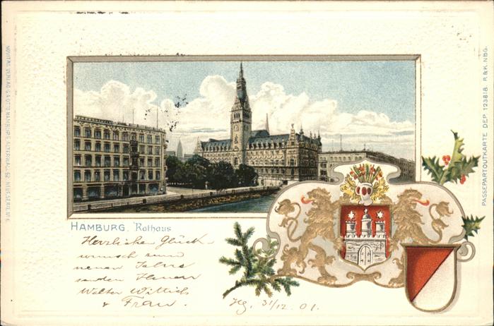 HAMBURG  CITY Rathaus Wappen