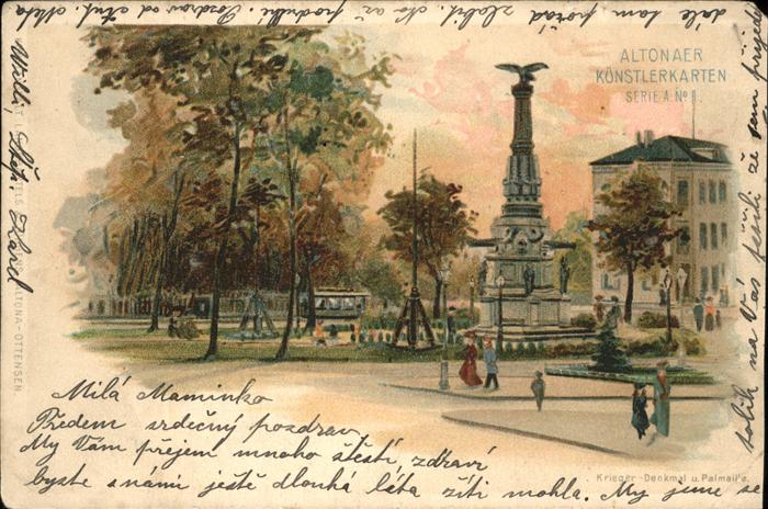 Altona Hamburg Kriegerdenkmal und Palmaille Künstlerka
