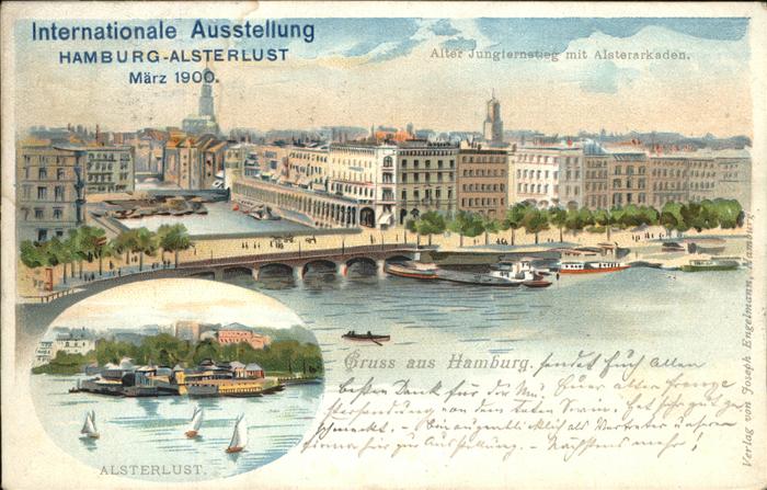 Hamburg Alter Jungfernstieg mit Alsterarkaden A