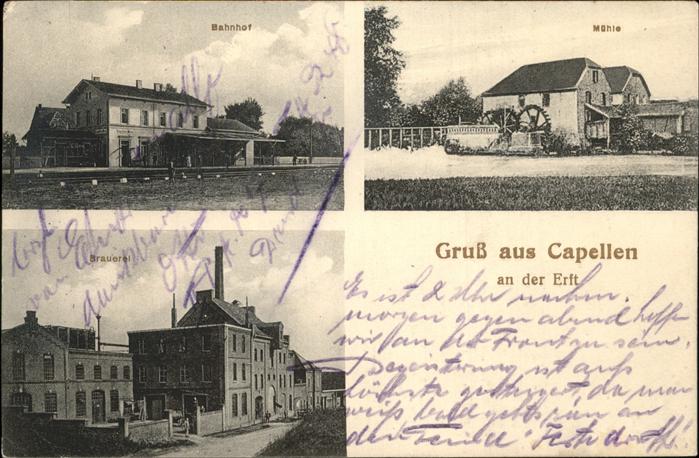 Kapellen Erft Bahnhof Brauerei Mühle Feldpost