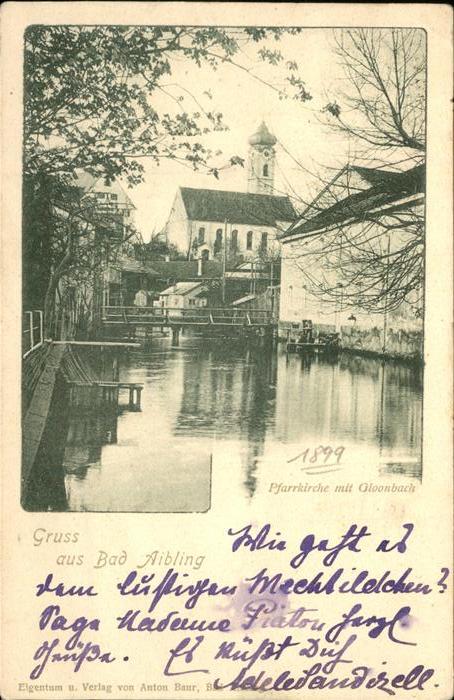 Bad Aibling Pfarrkirche mit Gloonbach
