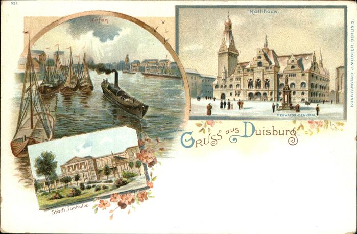 Duisburg Ruhr Hafen Rathaus Städt Tonhalle