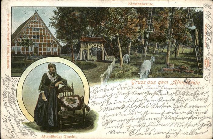Altenlande Kirschenlande Kirschenernte Altenländer Tracht
