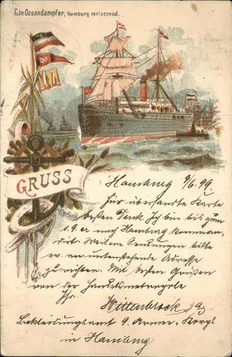 Hamburg Ozeandampfer Flaggen