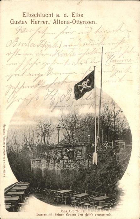 Altona Hamburg Elbschlucht Elbe Blockhaus Harrer Toten