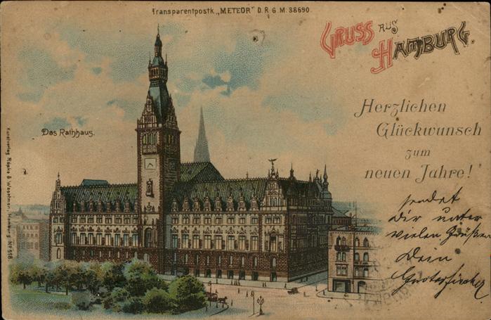 Hamburg Das Rathhaus