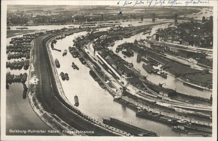 Duisburg Ruhr Hafenanlagen Fliegeraufnahme