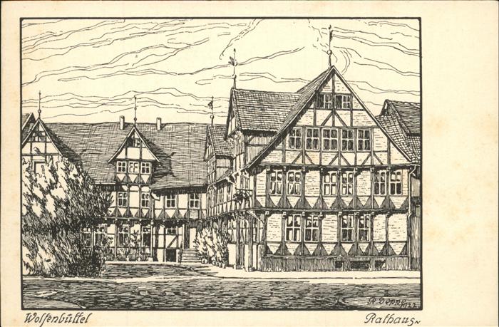 Wolfenbuettel Rathaus Zeichnung