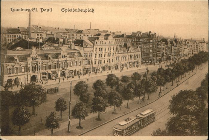 St Pauli Spielbudenplatz Strassenbahn