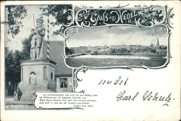 Wedel Pinneberg Totalansicht Roland Denkmal