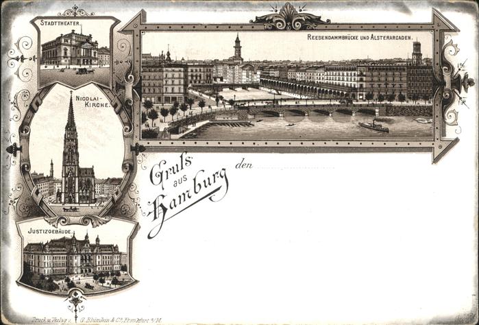 Hamburg Stadttheater Reesendammbrücke Alsterark