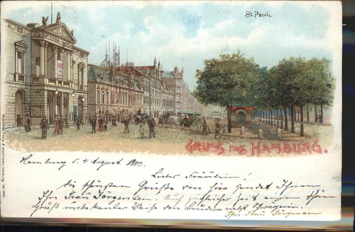 Hamburg Partie auf St Pauli Glimmerkarte