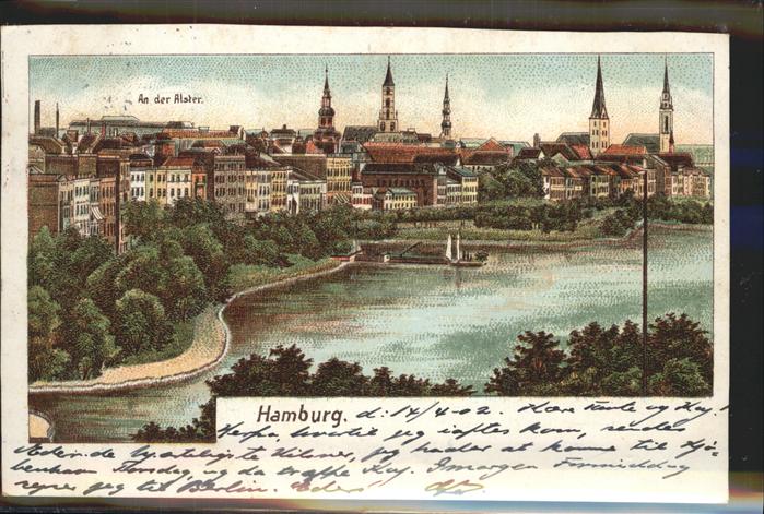 Hamburg Panorama Alsterpartie
