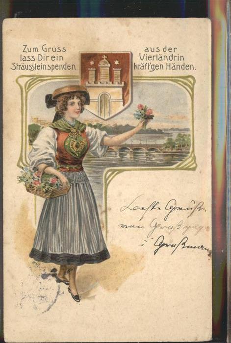 Hamburg Vierländerin Tracht