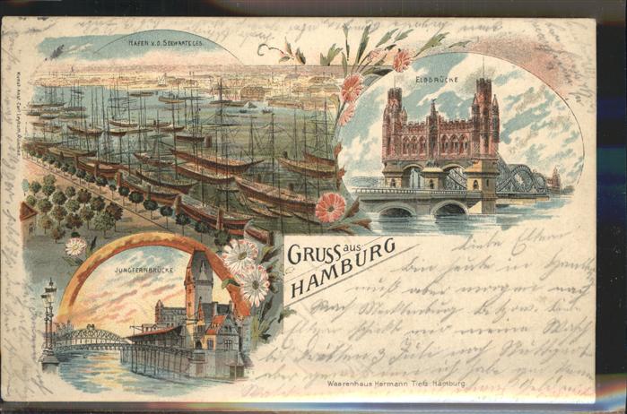 Hamburg Elbbrücke Hafen Jungfernbrücke