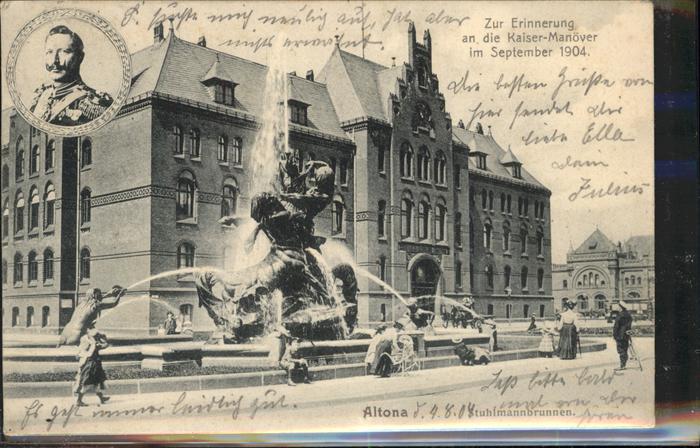 Altona Hamburg Stuhlmannbrunnen Kaiser Portrait